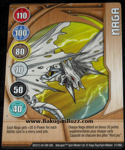 Naga 21 48d Bakugan 1 48d Card Set